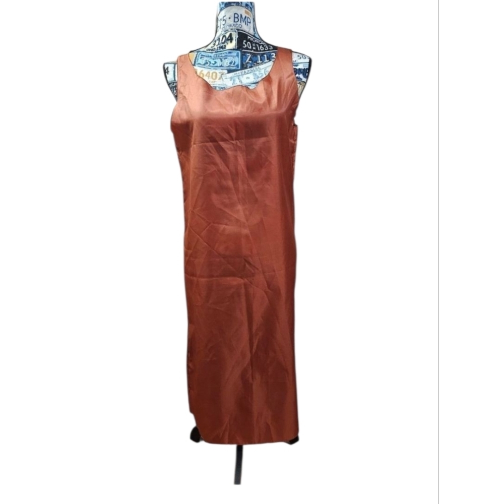 GGC by Jill London Rust Orange Sheath Maxi Dress Medium - Picture 5 of 10